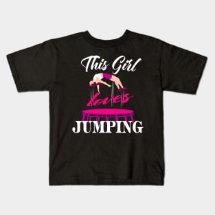 Trampolines Gift Idea Women Jumping Fitness Kids T-Shirt